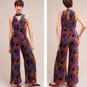 Maeve Velvet Wide Leg Jumpsuit